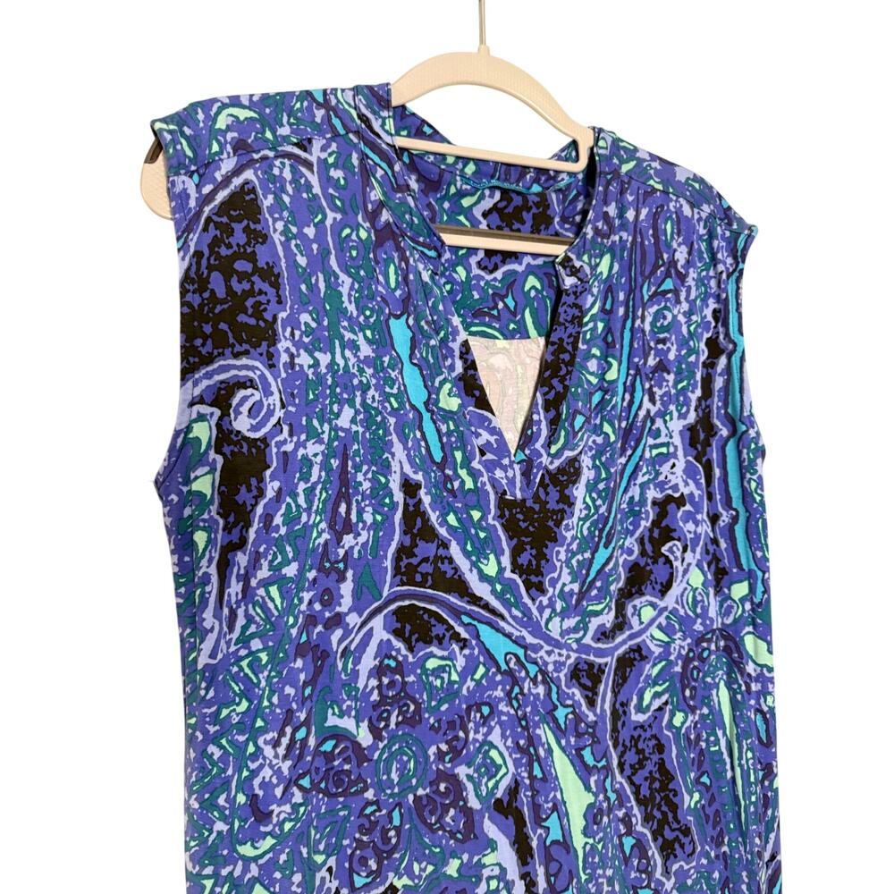 Torrid Richard Honolulu Sleevless Patterned Blue … - image 4